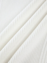 Cutout Split Beads Trendy Detail Ribbed Knit Top Sweaters L