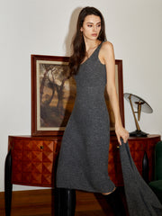 Shrug with Graceful Midi Dress Sweaters L