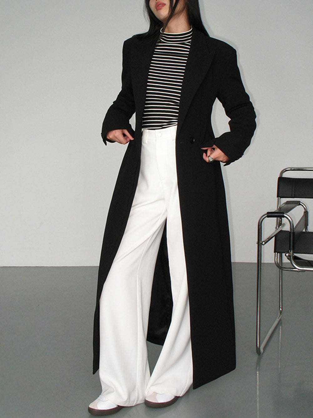 Collar Pocket Graceful Blazer Coat Blazers