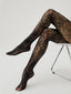 Floral Charming Lace Tights Black / One Size Socks