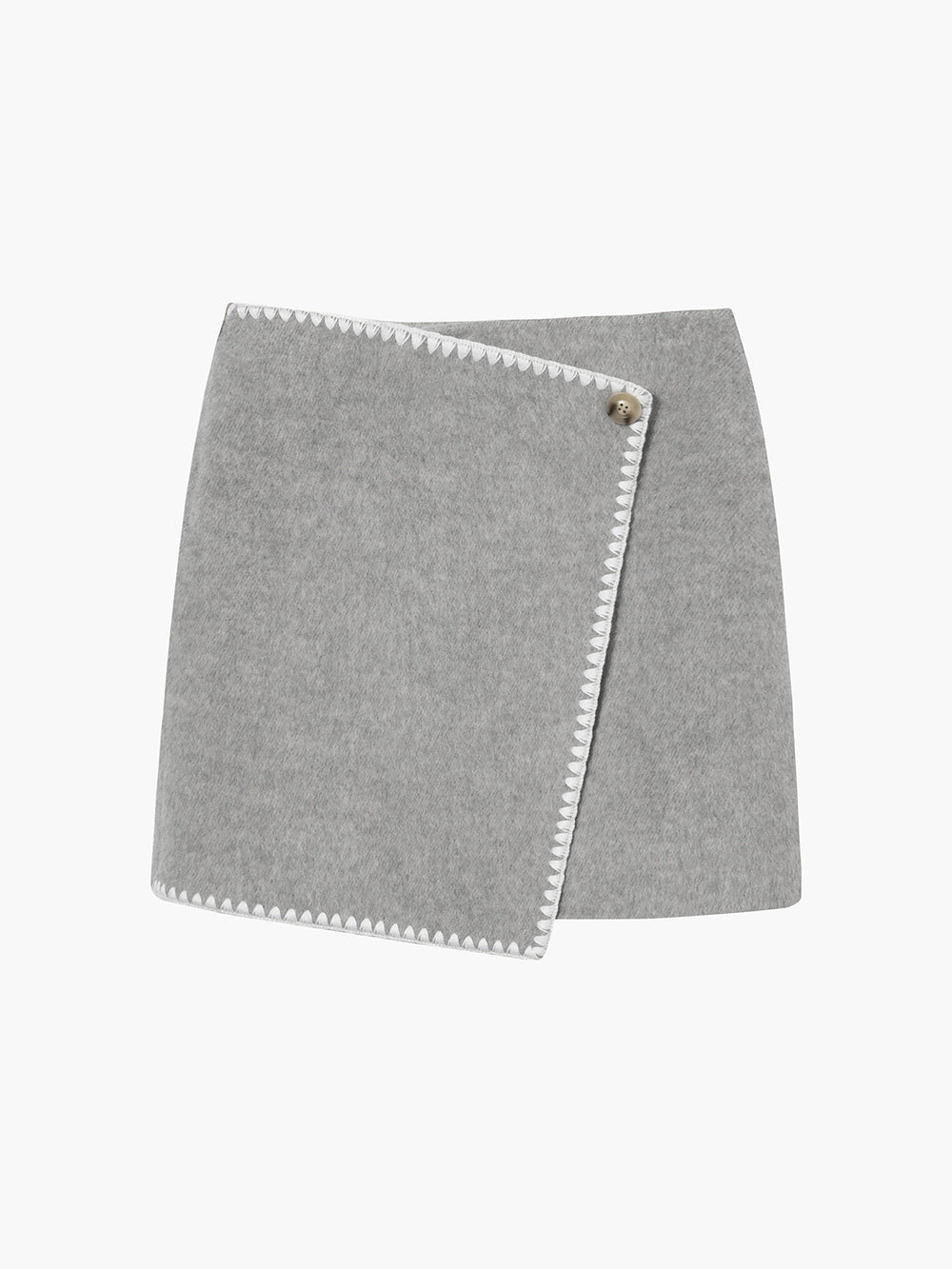 Tweed Contrast Graceful Trim Midi Skirt Skirts