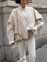 Solid Stand Graceful Collar Coat Apricot / XS Wool Coats