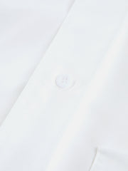 Asymmetrical Pocket Button Trendy Collar Crop Shirt Shirts