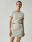 Tweed Contrast Trim Trendy Pocket Mini Dress White / XS Dresses