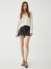 Button Up Graceful V neck Shirt Shirts