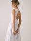 Cutout Cotton Graceful Sleeveless Midi Dress White / XS Dresses