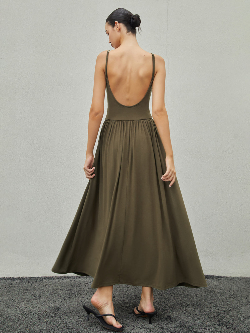 Bustier Corset Open Trendy Back Long Tank Dress Knit Dresses