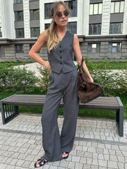 Solid Structured Graceful Suit Vest Vests