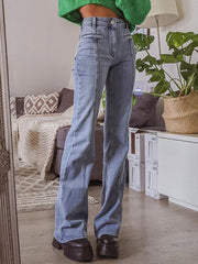 Back Star Patchwork Flare Jeans Flare Jeans
