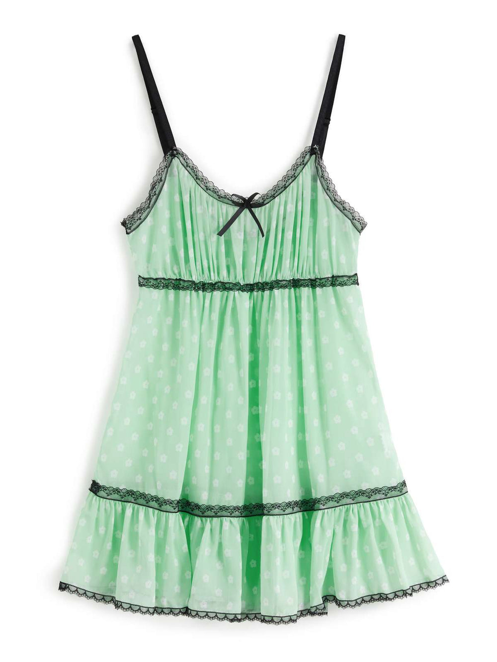 Lace Trim Floral Mini Dress Mini Dresses