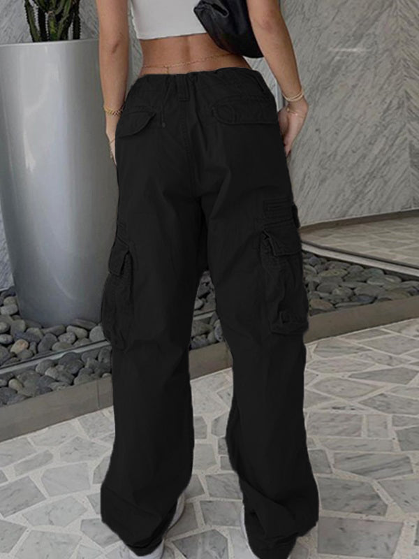 Washed Vintage Baggy Cargo Jeans Black / S Cargo Jeans