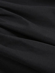 Corset Detail Black Long Sleeve Mini Dress Mini Dresses