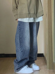 Pocket Design Blue Wash Boyfriend Jeans Boyfriend Jeans