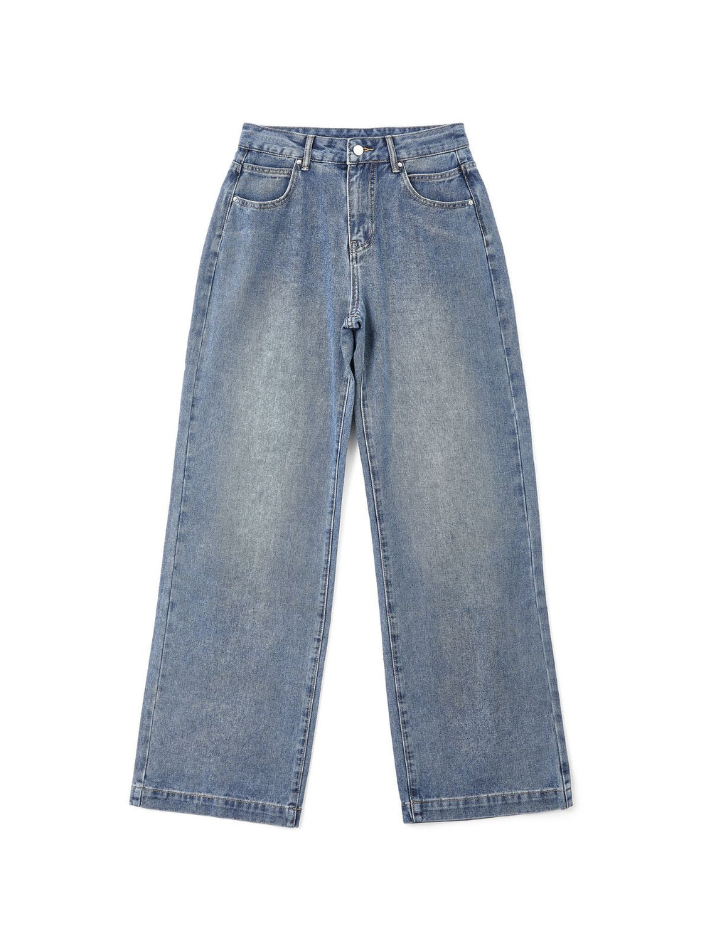 Pocket Design Blue Wash Boyfriend Jeans Boyfriend Jeans