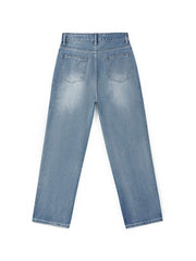 Washed Classic Denim Boyfriend Jeans Boyfriend Jeans