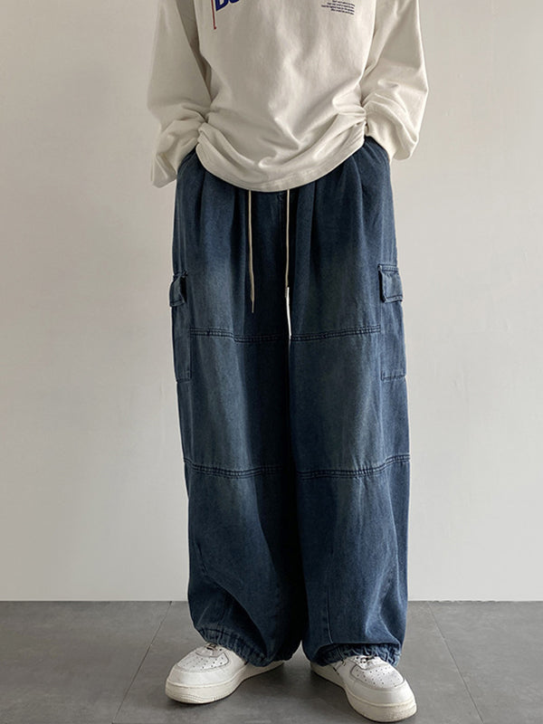 Men’s Vintage Loose Cargo Jeans Blue / 2XL Cargo jeans