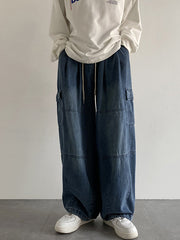Men’s Vintage Loose Cargo Jeans Blue / 2XL Cargo jeans