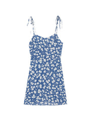 Lace Up Summer Floral Mini Dress Mini Dresses