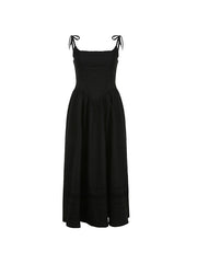 Lace Up Corset Black Maxi Dress Maxi Dresses