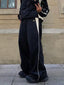 Men’s Contrast Paneled Loose Parachute Pants Black / L Wide Leg Pants