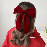 Black Red Velvet Long Ribbon Wedding Fashion Christmas Hair Accessory Accessories-L