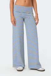 Athletic Fluid Stripe Straight Pants
