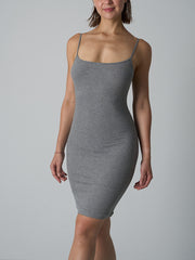 Ribbed Spaghetti Strap Stretchy Slim Fit Bodycon Mini Dress