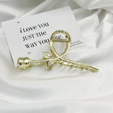 Premium Gold Silver Metallic Hair Claw