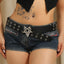 Punk Star Rhinestone Studded Hollow Belt