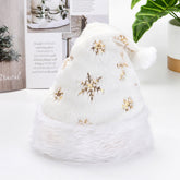 Faux Fur Pearl Snowflake Christmas Hat