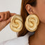 Liquid Irregular Ruched Flower Earrings