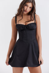 Elegant Delicate Spaghetti Strap Softly Styled Mini Dress