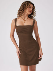 Sexy Backless Fit Flare Dress