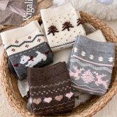 Intarsia Retro Thick Warm Mid Calf Christmas Socks