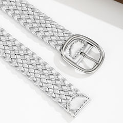 Handmade Woven Patent Leather Belt