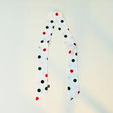 Polka Dot Skinny Long Neck Tie Ribbon Scarf