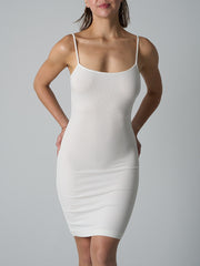 Ribbed Spaghetti Strap Stretchy Slim Fit Bodycon Mini Dress