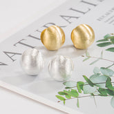 Minimalist Textured Ball Ear Cuff Earrings