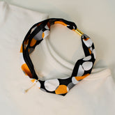 Pearl Magnetic Buckle Polka Dot Neck Scarf