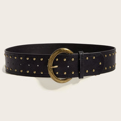 Bohemian Studded Leather Statement Belt