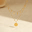 Vintage Double Strand Cross Pendant Necklace