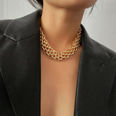 Punk Style Chunky Curb Chain Choker Necklace