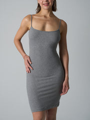 Ribbed Spaghetti Strap Stretchy Slim Fit Bodycon Mini Dress