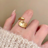 Open Irregular Ring Matte Gold Knuckle Ring