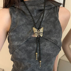 Retro Metal Butterfly Adjustable Waist Chain