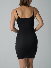 Ribbed Spaghetti Strap Stretchy Slim Fit Bodycon Mini Dress
