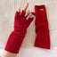 Long Raccoon Fur Knit Fingerless Gloves