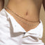 Faux Pearl Tassel Double Layer Cross Waist Chain