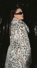 Collar Leopard Plush Overcoat