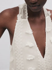 Halter Floral Mesh Patchwork Boho Dress